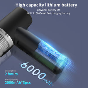 مكنسة كهربائية لاسلكية للسيارة مع كيس، محمولة 2 في 1 للتنظيف الجاف والرطب، وقت تشغيل 30-60 دقيقة - Product Image 6