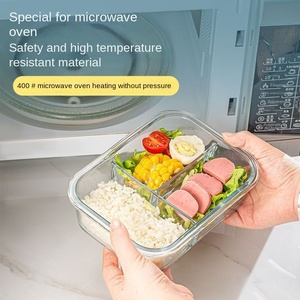 حاويات تخزين طعام مقاومة للحرارة العالية حاويات طعام زجاجية بيئة-حاويات إعداد العمل - Product Image 3
