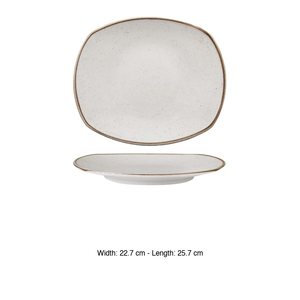 จานแบนสีเบจอาร์ติซาน 25.7 × 22.7 ซม. ทรงสี่เหลี่ยม โคโรน่า พีพี 1605722612 - Product Image 3