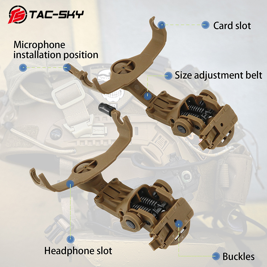 Rail D'adaptation TS TAC-SKY ARC Pour Casque Tactique - Compatible COMTA II/III - Neuf