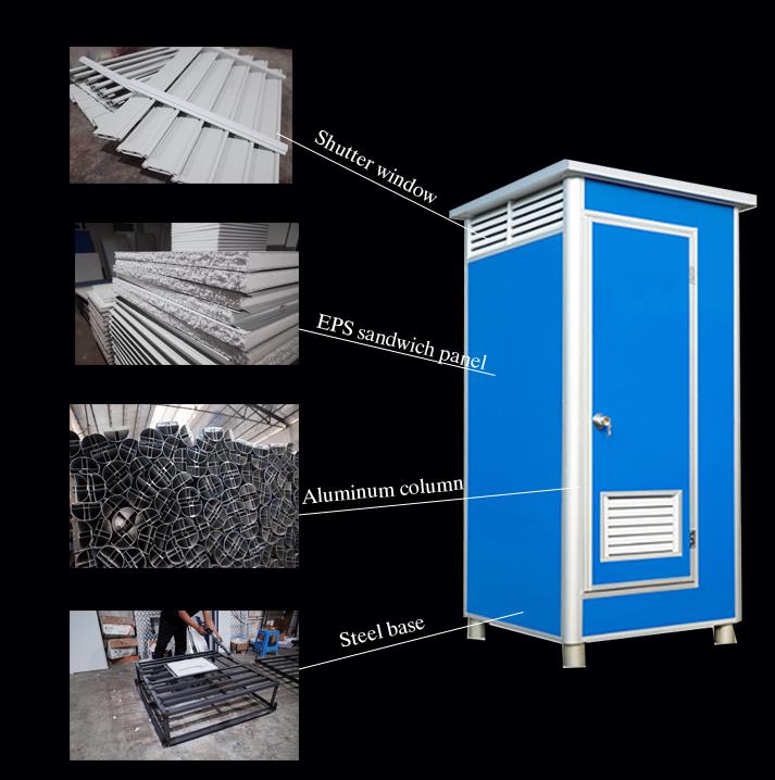 Modern Design Outdoor Prefabricated Mobile Toilet Convenient Portable Public Bathroom Constructed with Steel Sandwich Panel 4