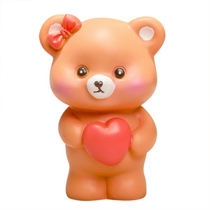Figura de oso de peluche de resina, bonito adorno de escritorio, regalo para aliviar el estrés, decoración de oficina - Product Image 2