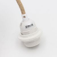 Lampe suspendue vintage en corde de chanvre E27, douille à vis, support de lampe pour plafond de maison, bureau, luminaire suspendu