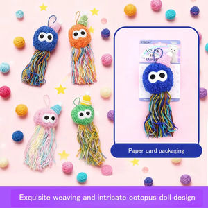 Juguete para Gatos de Peluche con Forma de Pulpo de Dibujos Animados, Material de Lana Suave y Duradero, Bola Colgante para Masticar, en Caja - Product Image 6