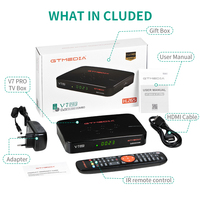 Novo GTmedia V7 Pro H.265 DVB S/S2/S2X T2 Combo Box Receptor de TV por Satélite Decodificador V7pro