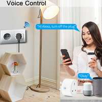 Enchufe Inteligente con Medidor de Energía y Control por Voz, Compatible con Alexa y Google Home, 16A, Enchufe del Reino Unido, Tuya 2.4GHz WIFI