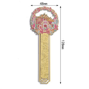Marcapáginas <span class=keywords><strong>de</strong></span> Metal Moderno con Diseño Floral en <span class=keywords><strong>Relieve</strong></span>, Chapado en Oro, Imitación Antigua Grabada, Impresión UV, Marca ANZ, Varios Colores - Product Image 5
