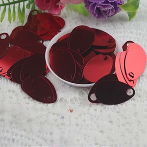 Paillettes en PVC en vrac, forme œuf à gros trous, 18*30mm, pour déguisements de fête DIY, ornements de robes, pulls, robes de mariée et couture - Product Image 6