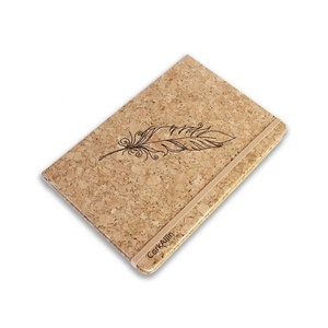 Boshiho Journal Writing Notebook Handmade Bound <b>Notepad</b> Cork Notebook with Pen Loop for Men & Women - Product Image 2