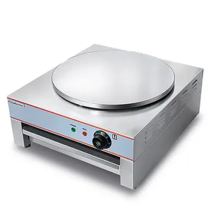 Best Commercial Chinese Pancake Cake Making Machine One Head Non-stick Stainless Steel Electric Crepe Maker With Serving Station