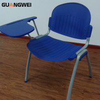 Chaise d'étude empilable en plastique de conception moderne GUANGWEI pour salle de classe, table d'écriture pour usage domestique ou de bureau