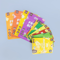 Logo personnalisé Pochettes debout debout avec fermeture éclair en plastique de qualité alimentaire avec impression de copeaux de sucre bonbon collation