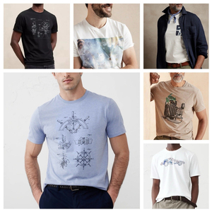 In T-Shirt O-Cổ Mô Hình Ngắn Tay Áo Nặng 160G Người Đàn Ông Sang Trọng Của 100% Cotton Thân Thiện Với Môi Nhanh Chóng Khô Tùy Chỉnh Thiết Kế Logo - Product Image 2