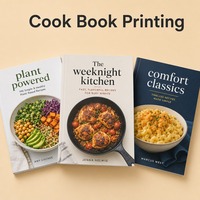 Services d'impression de livres personnalisés haut de gamme en couleur pleine, couleurs vives, couverture rigide, livre photo, catalogue, livre de cuisine