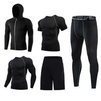 Ensemble Sportif Homme 5 Pièces Personnalisé pour la Vente en Gros – Haute Élasticité, Séchage Rapide et Respirant pour Gym et Fitness