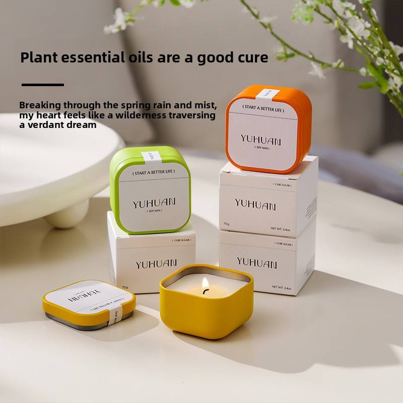 Rainbow Square Tin Box Scented Candle | 70g Mini Soy Wax Travel | 5 ...