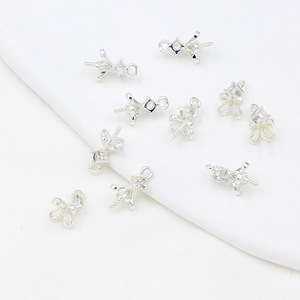 Pendentif DIY en or 18 carats avec fermoir en forme d'œil de mouton, support de perle micro-incrusté de zircon, support de perle vide, support de perle B31B - Product Image 4