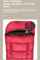 Sac de couchage en duvet d'oie blanc à 90% pour adultes, camping en plein air, portable, chaud, hiver, ultraléger, équipement de sac de couchage en duvet d'oie