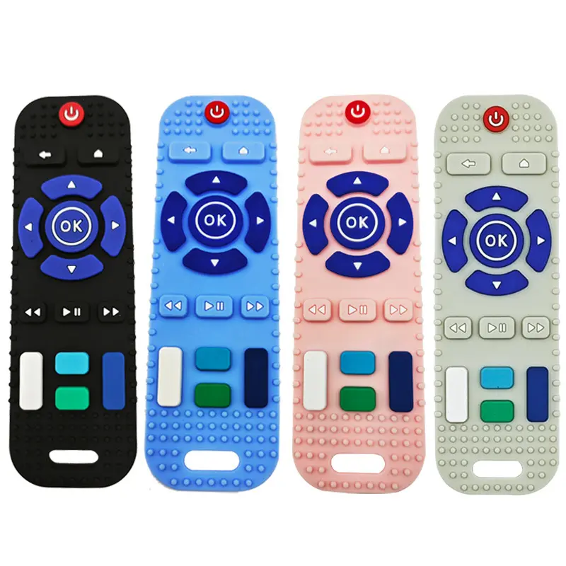 Toddler Baby Chewable Silicone TV Game Machine Remote Control Mobile Phone Shape Diecast Teether Toys