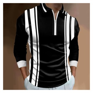 Polo Personalizado de Punto Grueso de 250G para Hombre, Camiseta de Manga Larga con Cuello, OEM ODM, Marca Privada - Product Image 3