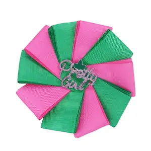 Broche de lapela inspirador delicado feito à mão para meninas, broche de lapela rosa e verde delicado