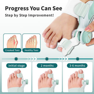 समायोज्य महिलाओं के बीयूनियन सुधारकर्ता 1 पीसी बड़े स्ट्रैप पैर की अंगुली और 3 एंगल्ड प्लेटों के साथ बड़े पैर को सही करते हैं - Product Image 3