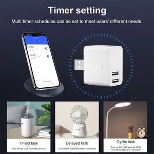 Adaptador Inteligente USB Tuya Wifi/Zigbee 5V con Dos Adaptadores, Apto para Exportación, Compatible con Todos los Pequeños Electrodomésticos USB, <span class=keywords><strong>Funciona</strong></span> con <span class=keywords><strong>Alexa</strong></span> - Product Image 2