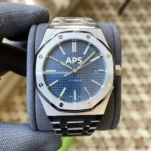 Topkwaliteit Aps Fabriek V4 15400 Wijzerplaat Koninklijke 3120 Beweging Luxe Merk Horloge 316 Staal Scg Mechanische Eiken Horloges