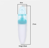 Bouteille de céréales de riz à presser pour bébé en silicone souple, produits pour mères et nourrissons, cuillère, alimentation complémentaire
