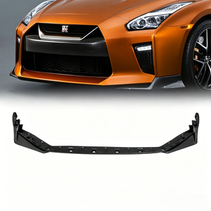 Divisor de Parachoques Delantero de Fibra de Carbono Prepreg 3K para GT-R R35 2017-2023, Estilo OEM, Fijación con Tornillos, Nuevo ZHONGHONG - Product Image 6