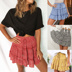Women Sexy Fashion High Waist <strong>Frills</strong> <strong>Skirt</strong> Broken Flower Half-length <strong>Skirt</strong> Beach a Short Mini <strong>Skirts</strong> - Product Image 3