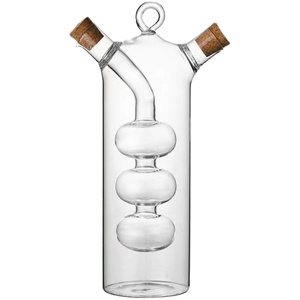 Distributeur d'huile et de vinaigre 2 <span class=keywords><strong>en</strong></span> 1, cruche <span class=keywords><strong>en</strong></span> verre avec <span class=keywords><strong>bouchon</strong></span> <span class=keywords><strong>en</strong></span> liège, qualité alimentaire, soufflé à la main, <span class=keywords><strong>pour</strong></span> la cuisine, bouteille d'huile et de vinaigre <span class=keywords><strong>pour</strong></span> épices - Product Image 1