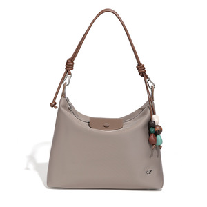 Sac à main personnalisable en nylon imperméable, fait main, style dumpling, pour femme, à porter à l'épaule ou en bandoulière - Product Image 5