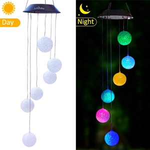 Carillon éolien LED extérieur étanche IP65 de haute qualité en forme d'oiseau, à changement de couleur, 6 LED, pour maison et jardin - Product Image 6