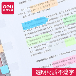 Deli Fluorescent Bookmarks Mixed Colors Paper Sticky Notes For School Index Markers - Product Image 5