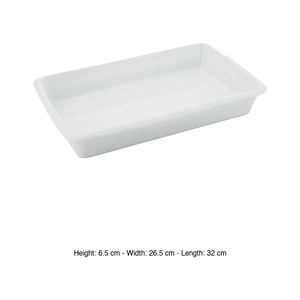 ถาดอบ MPS สำหรับเตาอบอินฟราเรด สีขาว GN 1/2 ขนาด 32 x 26.5 x 6.5 ซม. อุปกรณ์จัดเลี้ยง อุปกรณ์ร้านอาหาร ขายส่ง - Product Image 3