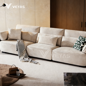 Canapé modulaire en laine naturelle, rembourrage respirant et chaud avec régulation de la température, confort pour salon de villa moderne - Product Image 5