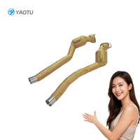 Downpipe YT Performance SS304 dengan Catalytic Converter 3-arah /OPF / Insulasi Emas Cocok untuk Pipa Knalpot Ferrari 812