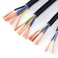 Cable Eléctrico Industrial Flexible RVV, Cable de Aleación de Cobre Trenzado con Aislamiento de PVC, 1/1.5/2.5/4mm