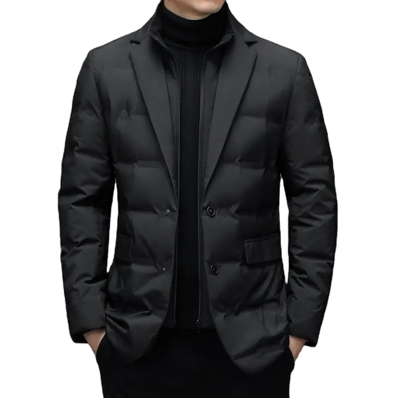 Winter Down Filled Windproof Waterproof Casual Blazer Suit Jacket for Men