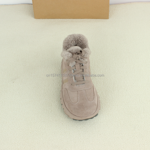 Bottes d'hiver allemandes pour femmes, style <span class=keywords><strong>UGG</strong></span>, en cuir véritable respirant, antidérapantes, avec doublure en fourrure, OEM ODM, haute qualité - Product Image 5