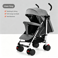 JXB Parapluie compact léger de bonne qualité pour poussette, utilisable en position assise et allongée, toutes saisons