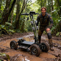 Véhicule tout-terrain électrique 4x4 de 15 pouces, cruiser de plage, quad, skateboard, haute puissance, longue autonomie, pliable, 25 km/h