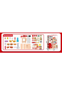 ของเล่นเด็ก ชุดครัวทำอาหาร 61 ซม. ของเล่นร้านอาหารฟาสต์ฟู้ด เคาน์เตอร์ขายของ ของเล่นครัว ของเล่นโต๊ะอาหารสำหรับเด็ก - Product Image 3