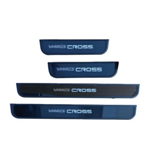 WZXD - Protectores de Umbral de Puerta con LED, Acero Negro, para Yaris Cross 2023 2024 - Product Image 1