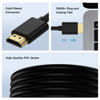 UNIEAN Venta al por mayor de alta velocidad UHD 18Gbps UHD 2,0 Cable Ethernet chapado en oro 1M 2M 3M 5M Cable UHD 4K para ordenador PC