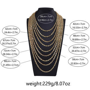 Collier multicouche pour femmes à la mode en alliage multi-chaînes de luxe léger exagéré - Product Image 2