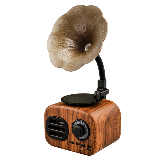 Retro Flower Wireless Speakers Mini Portable Home Desktop Creative Gift Bluetooth Speaker