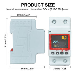 Wifi một pha 2P AC <span class=keywords><strong>Meter</strong></span> PC vật liệu hiện tại hạn chế chức năng thời gian quá áp/bảo vệ điện áp thấp - Product Image 3