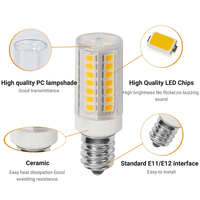 E12 E11 2700K-6500K AC120V LED Bombilla de maíz Bombilla de araña para bombillas LED con certificación ETL FCC